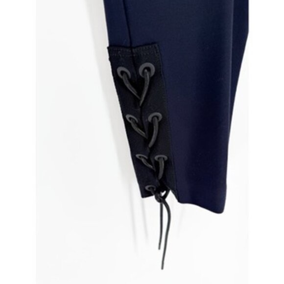 rag & bone Riding Pants Simone Lace Up Ankle Navy Blue Viscose Stretch - Picture 4 of 8